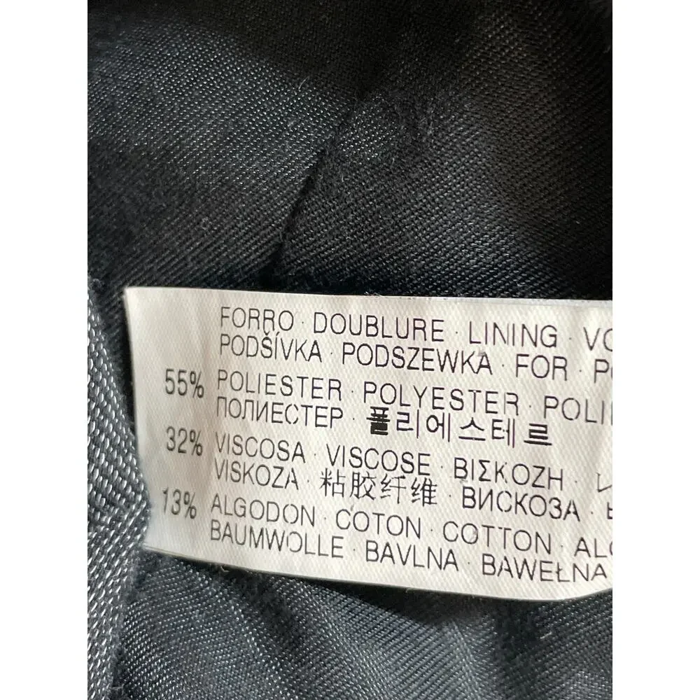 Zara Men Dark Gray Wool Notch Lapel Long Sleeve Blazer Sport Coat Suit Jacket 40